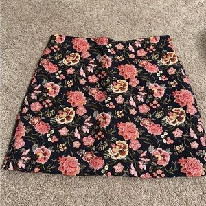 Loft Floral Embroidered Skirt